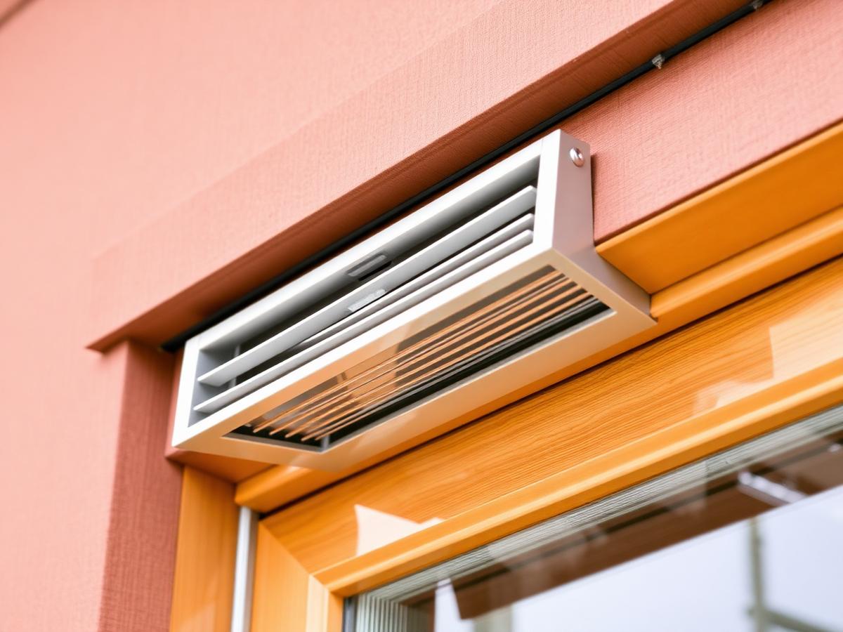 Ventilatierooster in kozijn boven raam